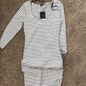 Forever 21 Monochrome Striped Dress